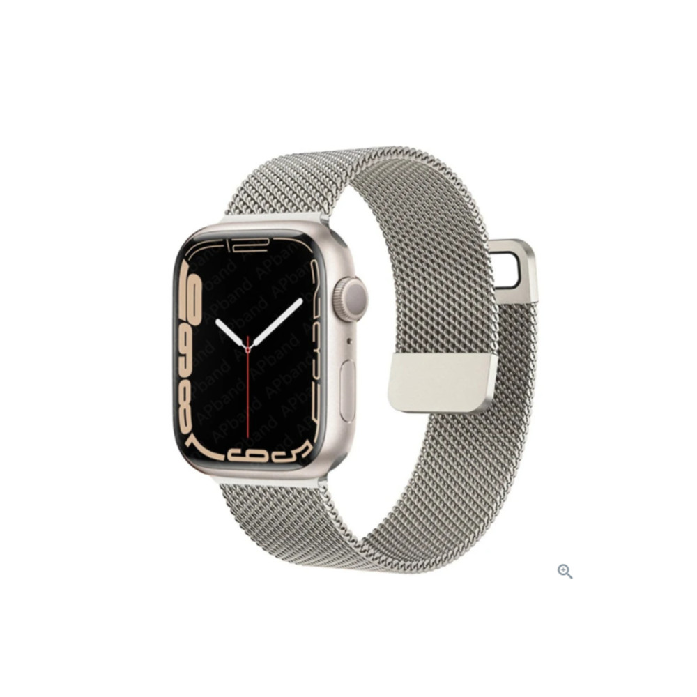 Nezih Case Apple Watch Seri 2/3/4/5/6/7/8/9/se 38mm-40mm-41mm Uyumlu Starlight Milano Hasır Metal Kordon Akıllı Saat Aksesuarı Fiyatı