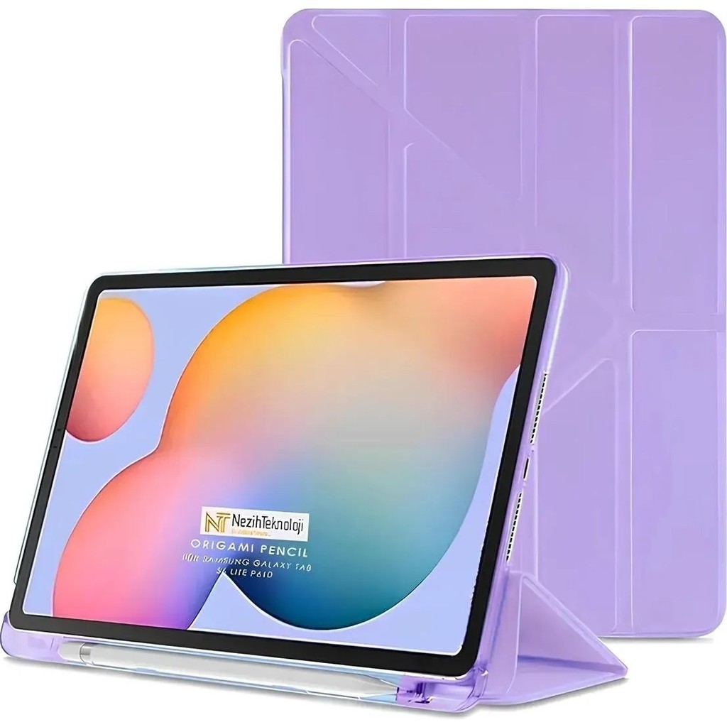 Nezih Case Huawei Honor Pad X9 11.5 Uyumlu Akıllı Kapak Kalem Bölmeli Tri Folding Tablet Kılıfı - Lila Tablet Kılıfı Fiyatı