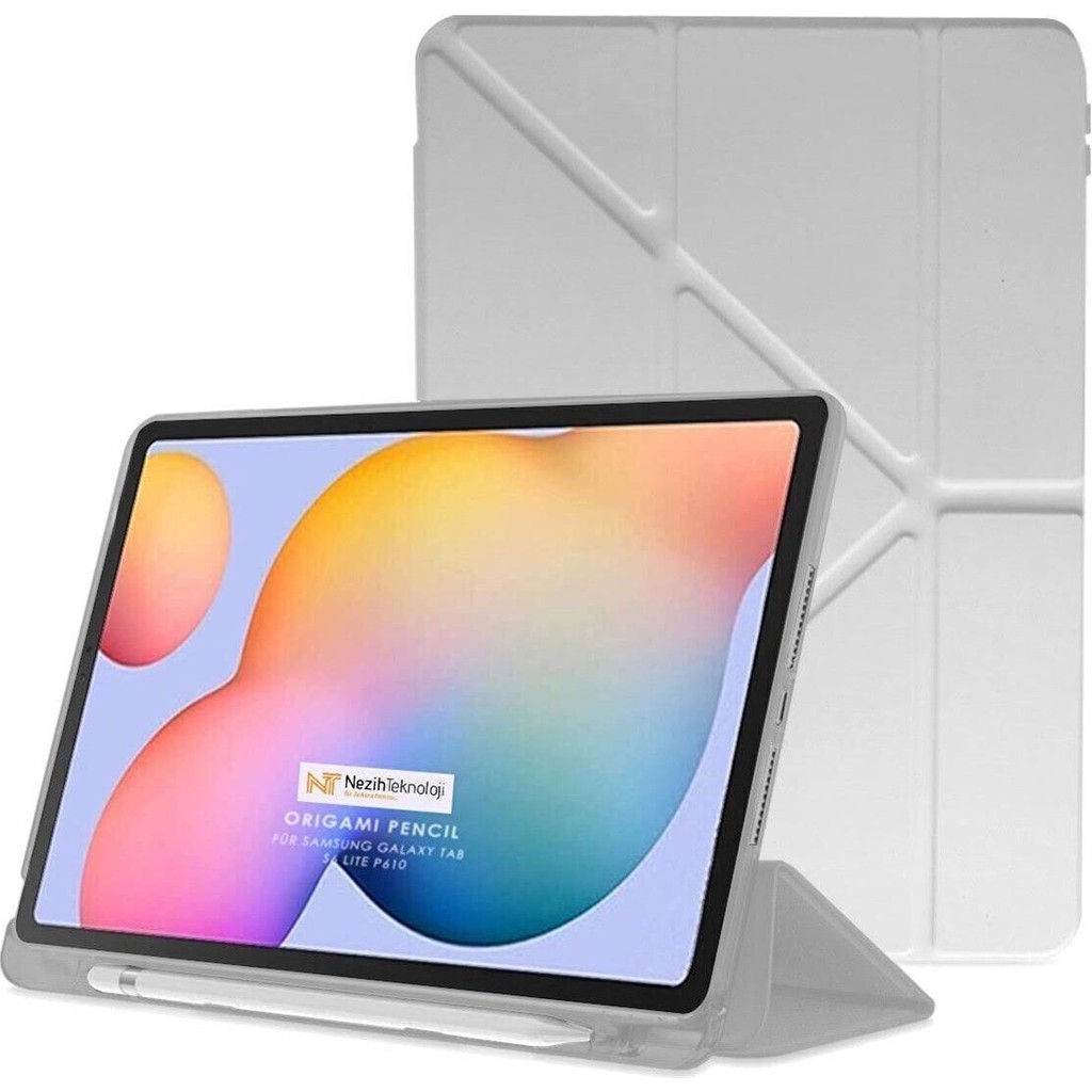 Nezih Case Huawei Honor Pad X9 Uyumlu Akıllı Kapak Kalem Bölmeli Tri Folding Tablet Kılıfı - Gri Tablet Kılıfı Fiyatı