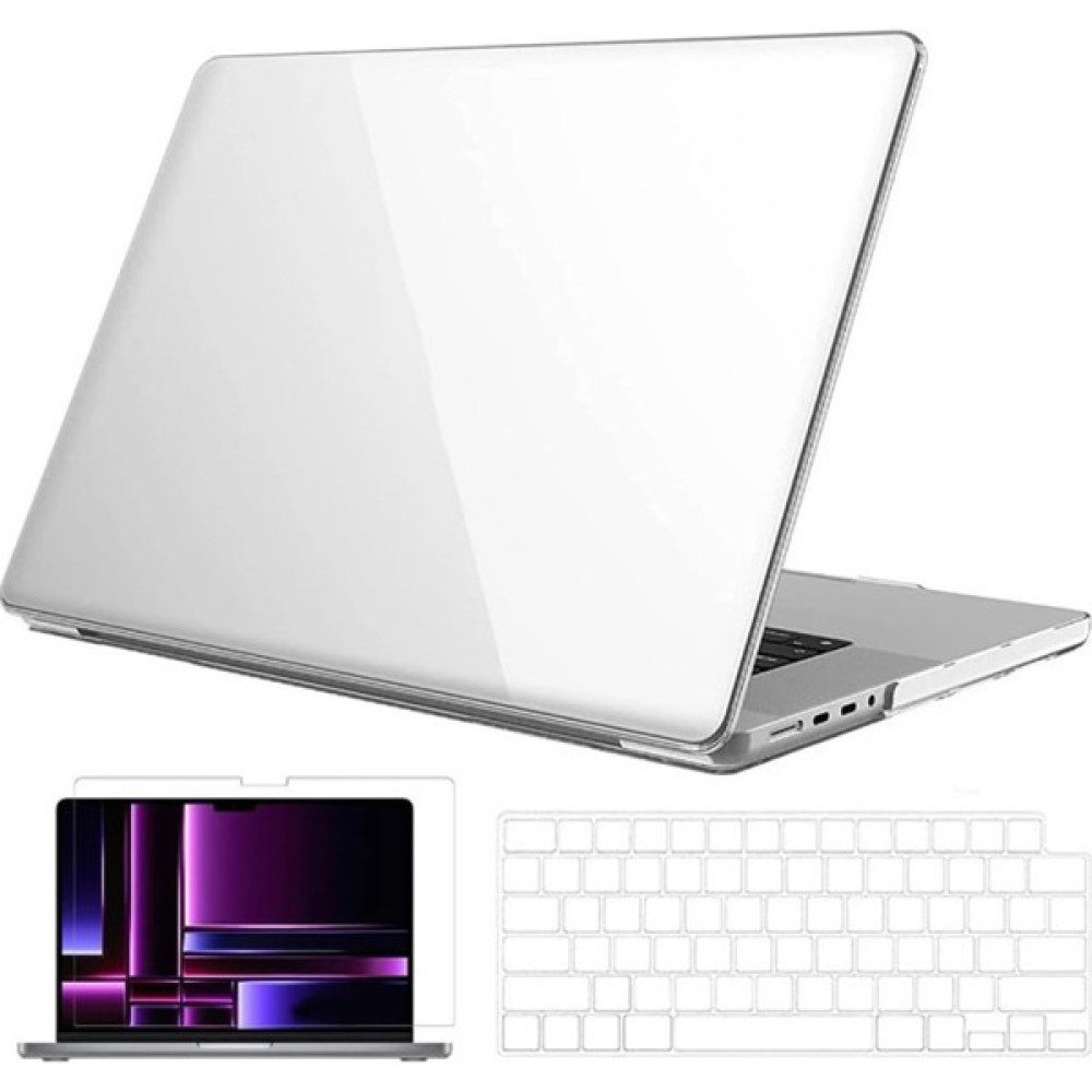 Nezih Case Macbook Pro 14 Inç M3 / M3 Pro / M3 Max A2992 A2918 Uyumlu 360 Tam Koruma Kılıf+Klavye Kılıfı+Film - no3 Tablet Pc Aksesuarları Fiyatı