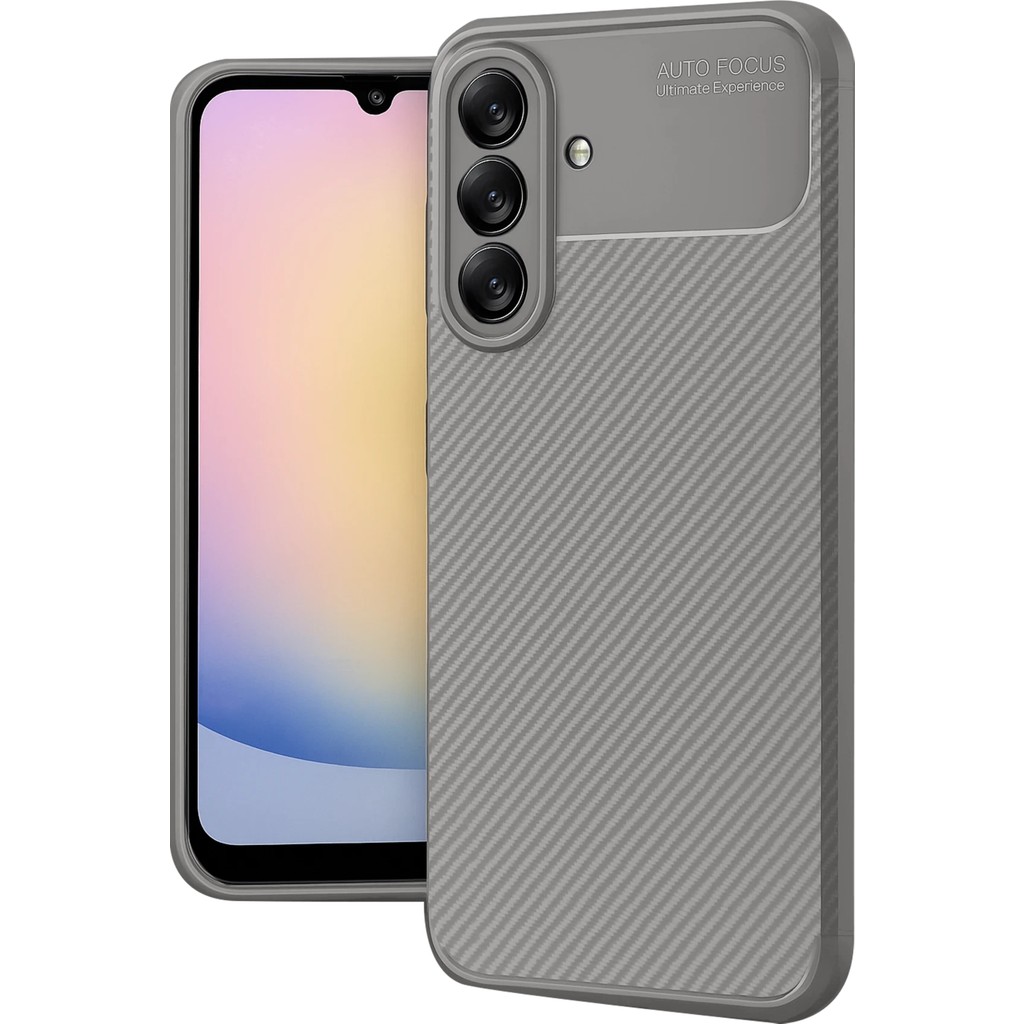 Nezih Case Samsung Galaxy A17 Kamera Korumalı (Karbon Tasarım) Koruyucu Lüx Silikon Kılıf - Gri Cep Telefonu Kılıfı Fiyatı