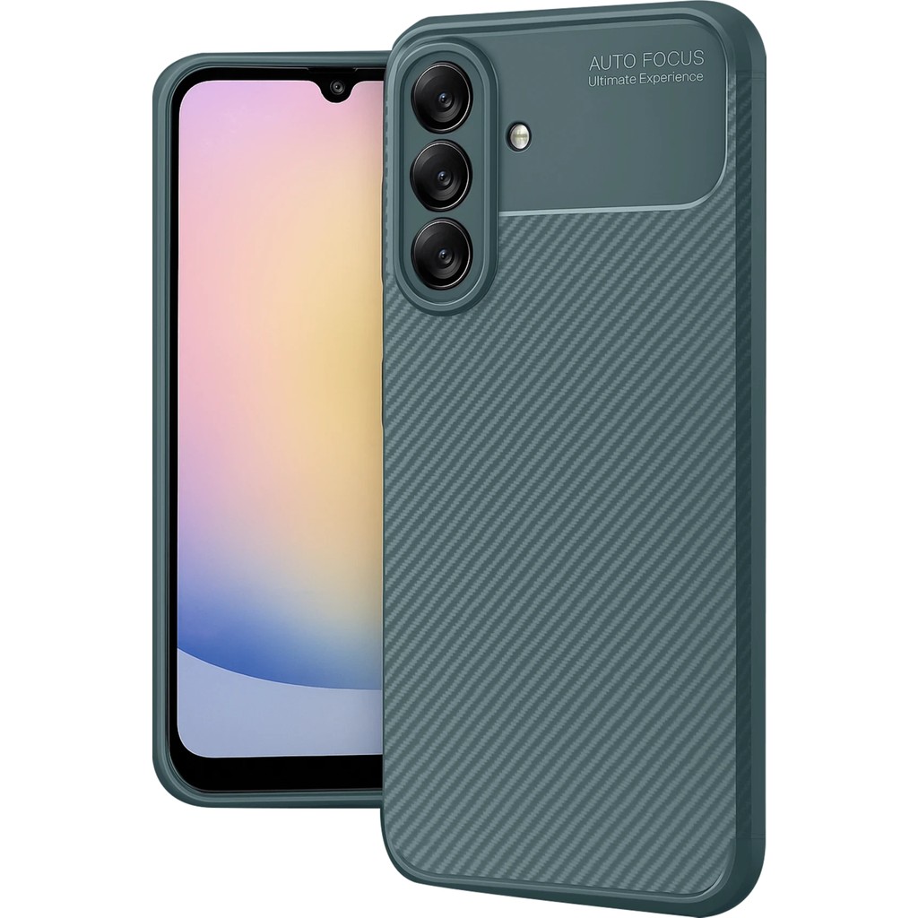 Nezih Case Samsung Galaxy A17 Kamera Korumalı (Karbon Tasarım) Koruyucu Lüx Silikon Kılıf - Haki Cep Telefonu Kılıfı Fiyatı