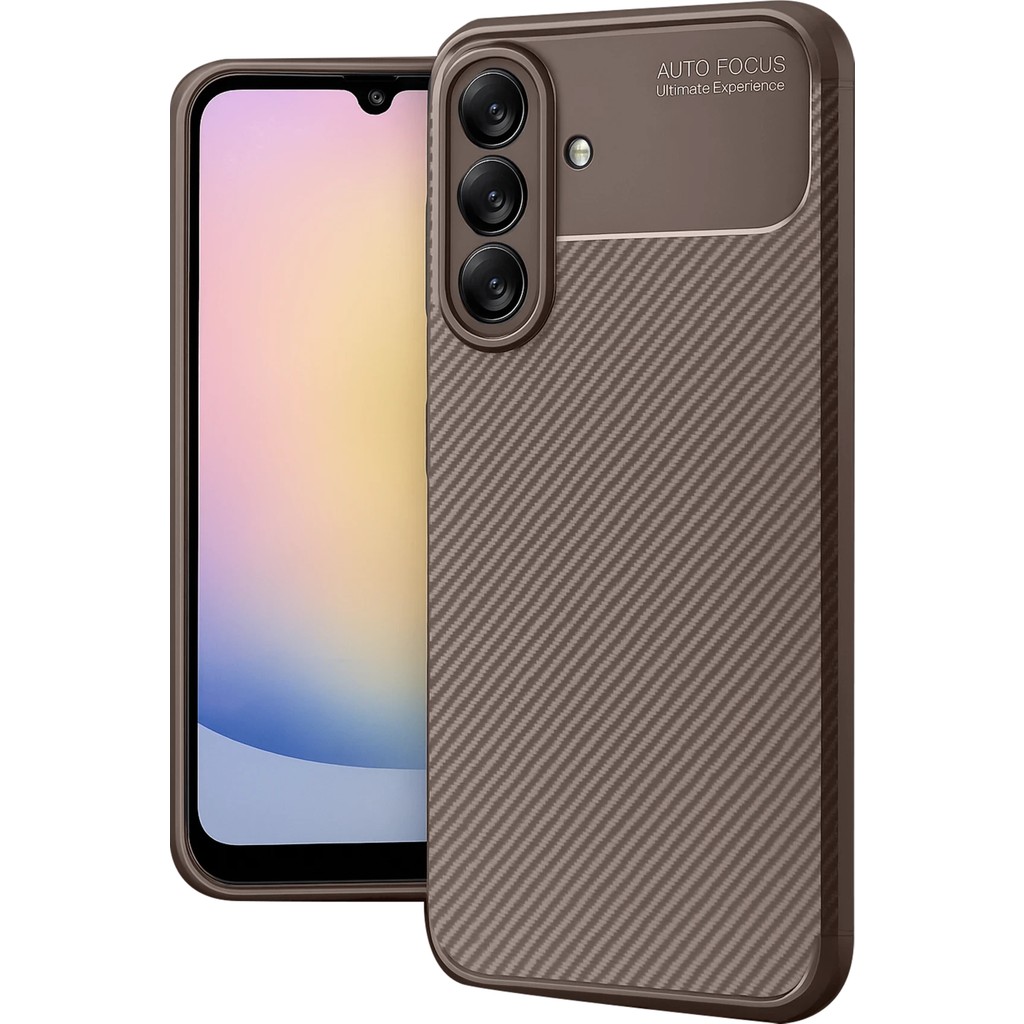 Nezih Case Samsung Galaxy A17 Kamera Korumalı (Karbon Tasarım) Koruyucu Lüx Silikon Kılıf - Kahverengi Cep Telefonu Kılıfı Fiyatı