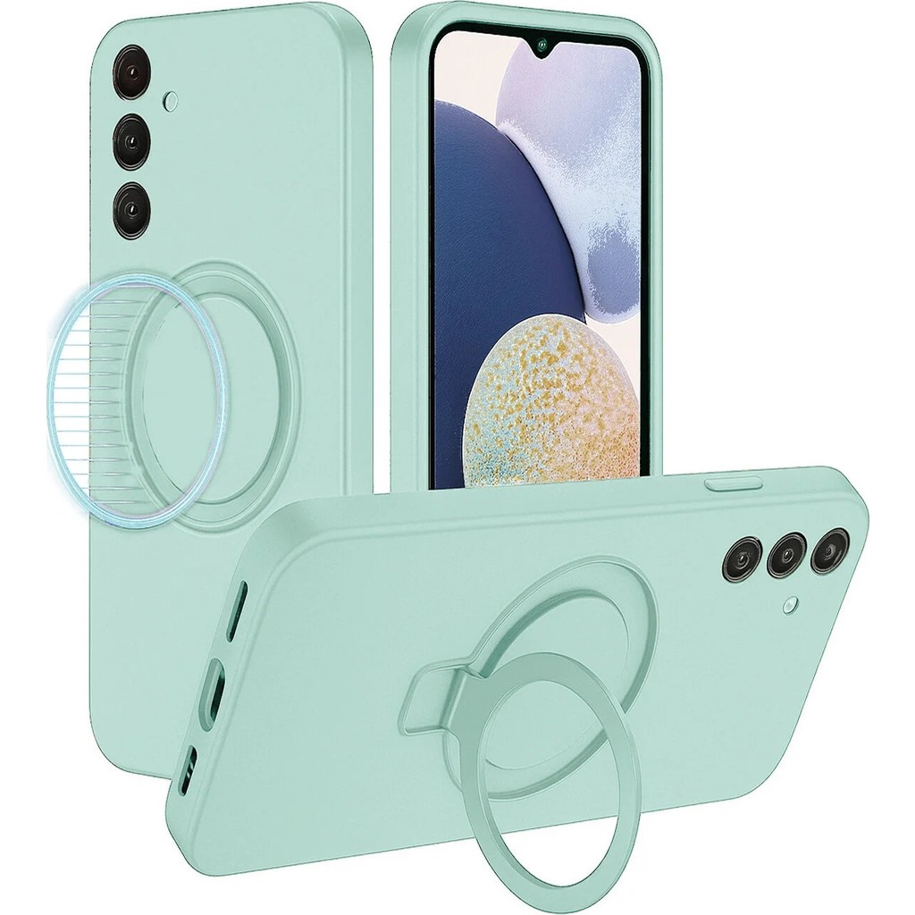 Nezih Case Samsung Galaxy A57 Uyumlu Içi Kadife Stand Olabilen Halka Yüzüklü Şık Kılıf - Açık Yeşil Cep Telefonu Kılıfı Fiyatı