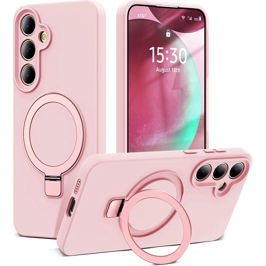 Nezih Case Samsung Galaxy A57 Uyumlu Içi Kadife Stand Olabilen Halka Yüzüklü Şık Kılıf - Pembe Cep Telefonu Kılıfı Fiyatı