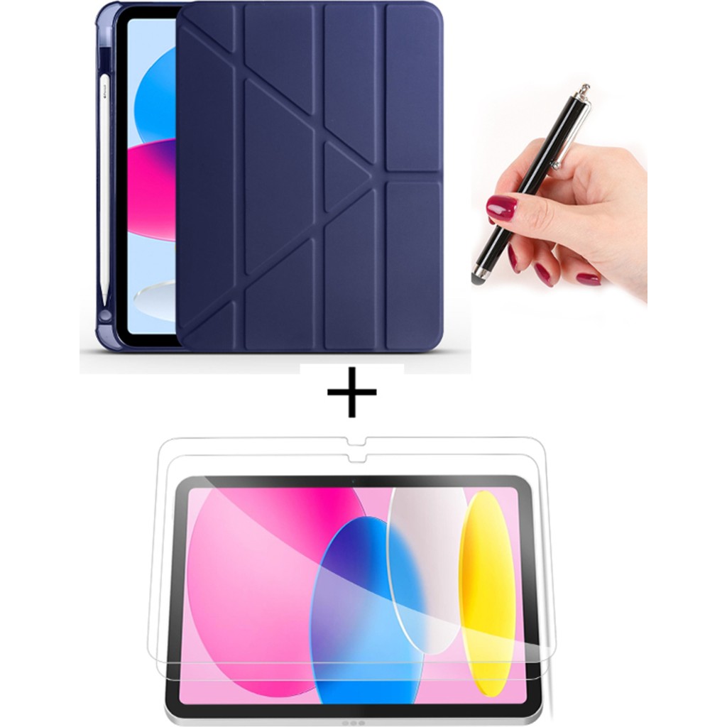 Nezih Case Samsung Galaxy Tab A11 Plus 11 Inç Uyumlu Akıllı Kılıf + Ekran Koruyucu + Kalem - Lacivert Tablet Kılıfı Fiyatı