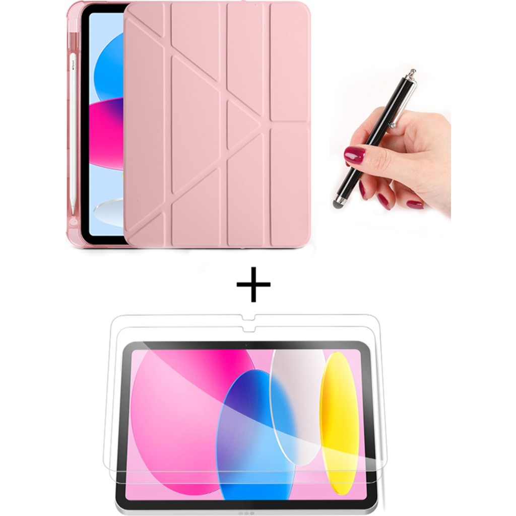 Nezih Case Samsung Galaxy Tab A11 Plus 11 Inç Uyumlu Akıllı Kılıf + Ekran Koruyucu + Kalem - Rose Gold Tablet Kılıfı Fiyatı
