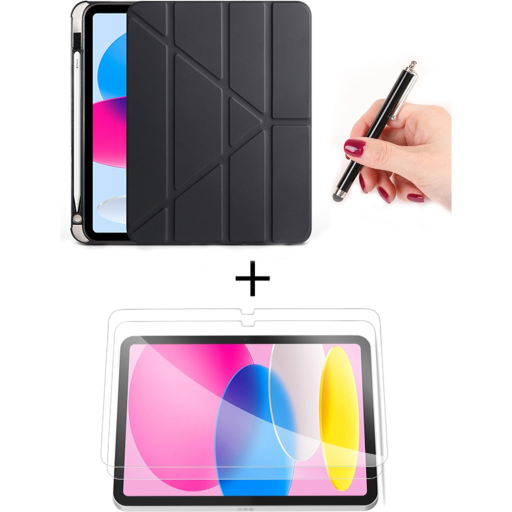 Nezih Case Samsung Galaxy Tab A11 Plus 11 Inç Uyumlu Akıllı Kılıf + Ekran Koruyucu + Kalem - Siyah Tablet Kılıfı Fiyatı
