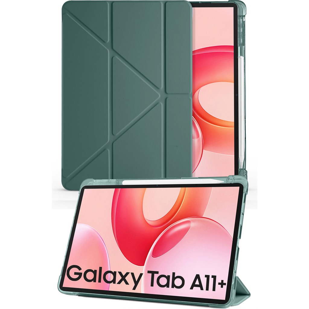 Nezih Case Samsung Galaxy Tab A11 Plus X230 11 Inç Uyumlu Akıllı Kalem Bölmeli Tablet Kılıfı - Koyu Yeşil Tablet Kılıfı Fiyatı
