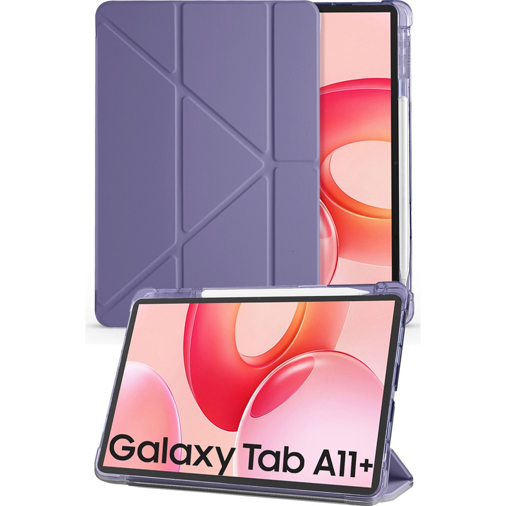 Nezih Case Samsung Galaxy Tab A11 Plus X230 11 Inç Uyumlu Akıllı Kalem Bölmeli Tablet Kılıfı - Lavanta - Gri Tablet Kılıfı Fiyatı