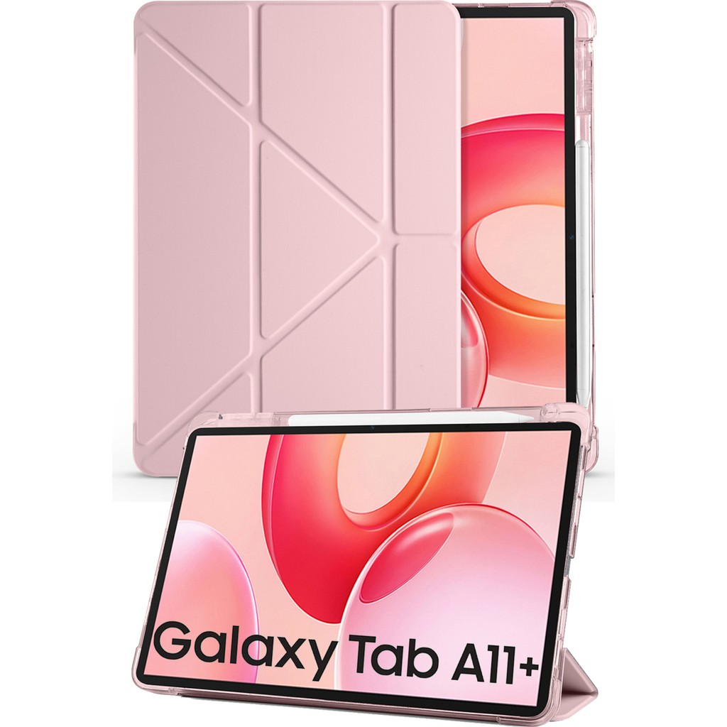 Nezih Case Samsung Galaxy Tab A11 Plus X230 11 Inç Uyumlu Akıllı Kalem Bölmeli Tablet Kılıfı - Rose Gold Tablet Kılıfı Fiyatı