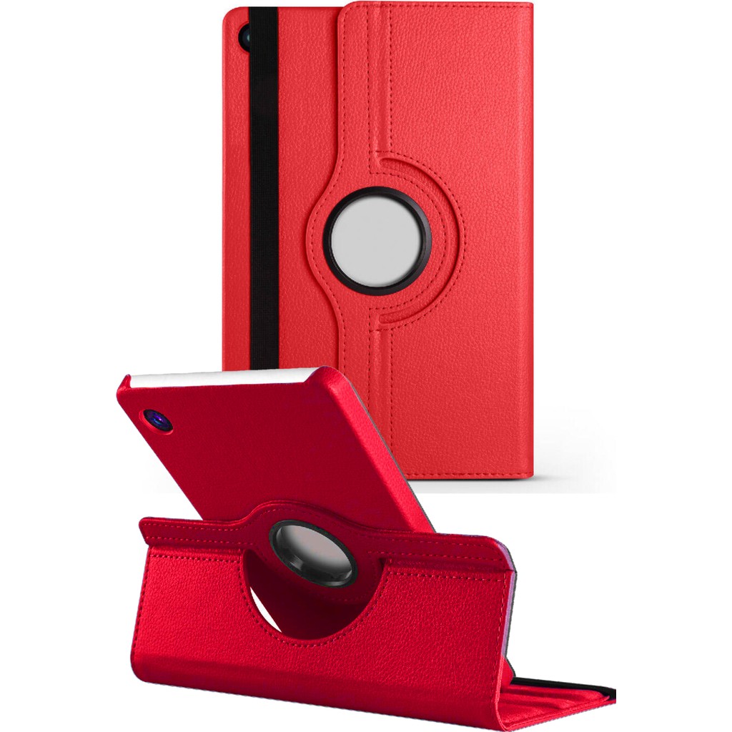Nezih Case Samsung Galaxy Tab A11 X130 / A9 X110 8.7 Inç Uyumlu 360 Dönebilen Standlı Deri Tablet Kılıfı - Kırmızı Tablet Kılıfı Fiyatı