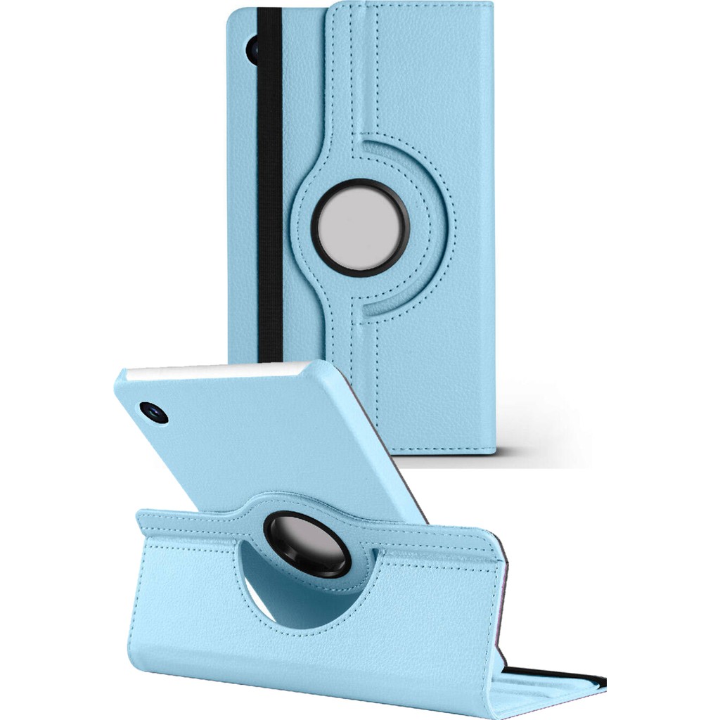 Nezih Case Samsung Galaxy Tab A11 X130 / A9 X110 8.7 Inç Uyumlu 360 Dönebilen Standlı Deri Tablet Kılıfı - Turkuaz Tablet Kılıfı Fiyatı