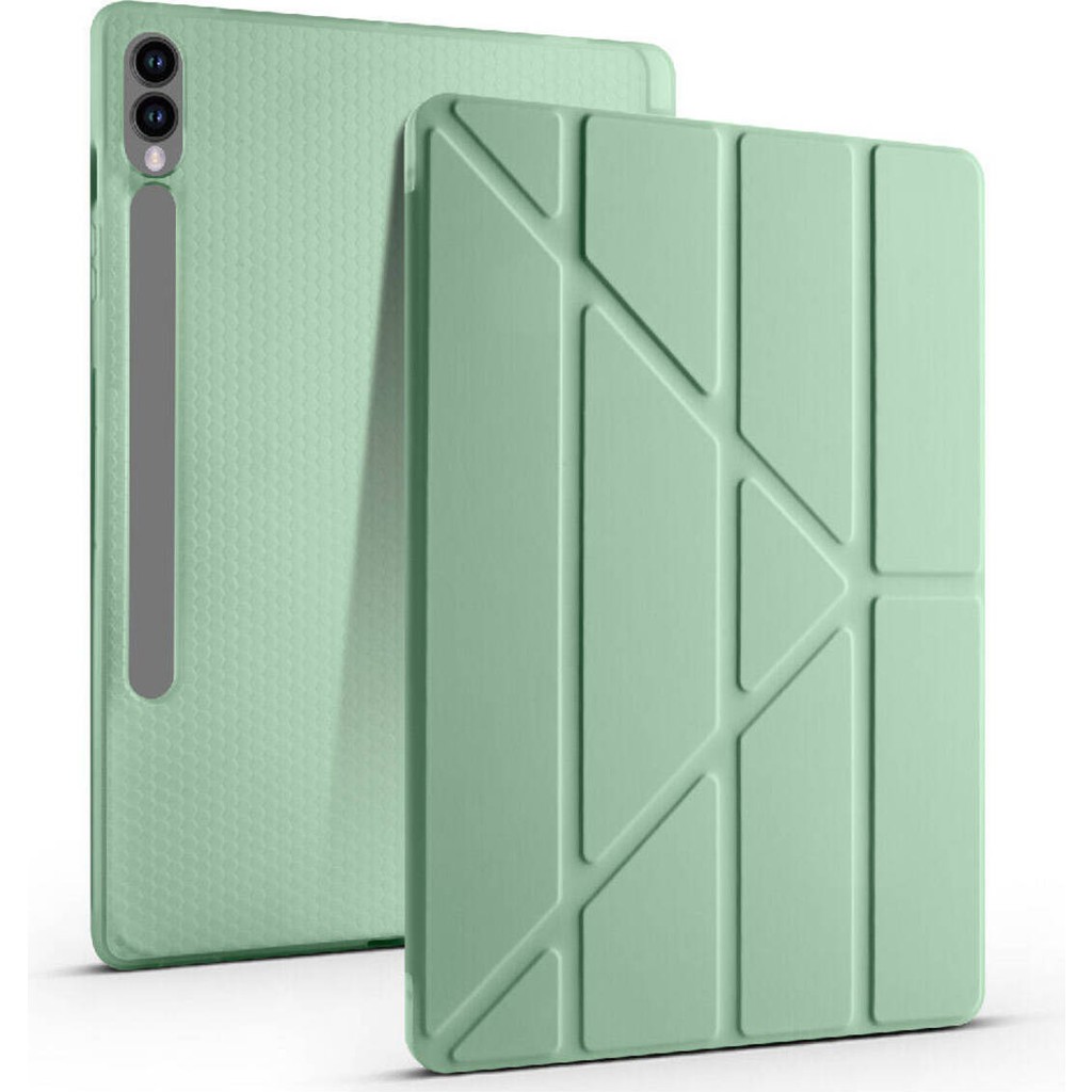 Nezih Case Samsung Galaxy Tab S7 Fe S8 Plus T970/X800/T737/T736/T733 Kalemlikli Standlı Akıllı Kılıf - Açık Yeşil Tablet Kılıfı Fiyatı