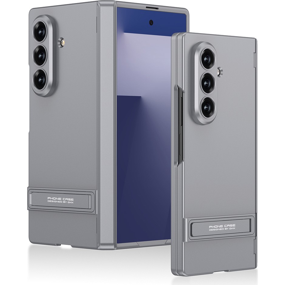 Nezih Case Samsung Galaxy Z Fold 7 Kılıf Kıpta Standlı Kapak - Gri Cep Telefonu Kılıfı Fiyatı