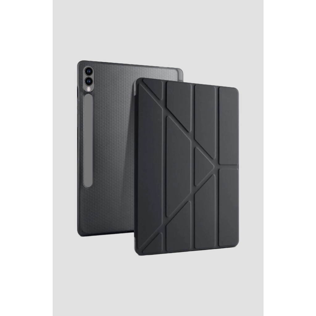 Nezih Case Samsung Tab S9 (X710) / Tab S9 Fe (X510) Kalem Bölmeli Uyku Mod'lu Standlı Akıllı Kapak Kılıf - Siyah-Siyah Cep Telefonu Kılıfı Fiyatı