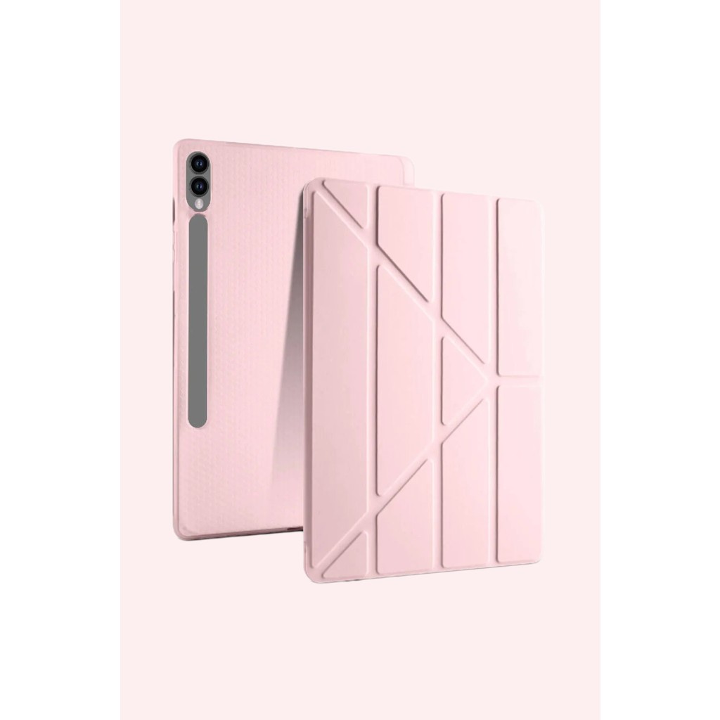 Nezih Case Samsung Tab S9 (X710) / Tab S9 Fe (X510) Kılıf Kalem Bölmeli Uyku Modlu Standlı Arkası Silikon Kapak - Rose Gold Cep Telefonu Kılıfı Fiyatı