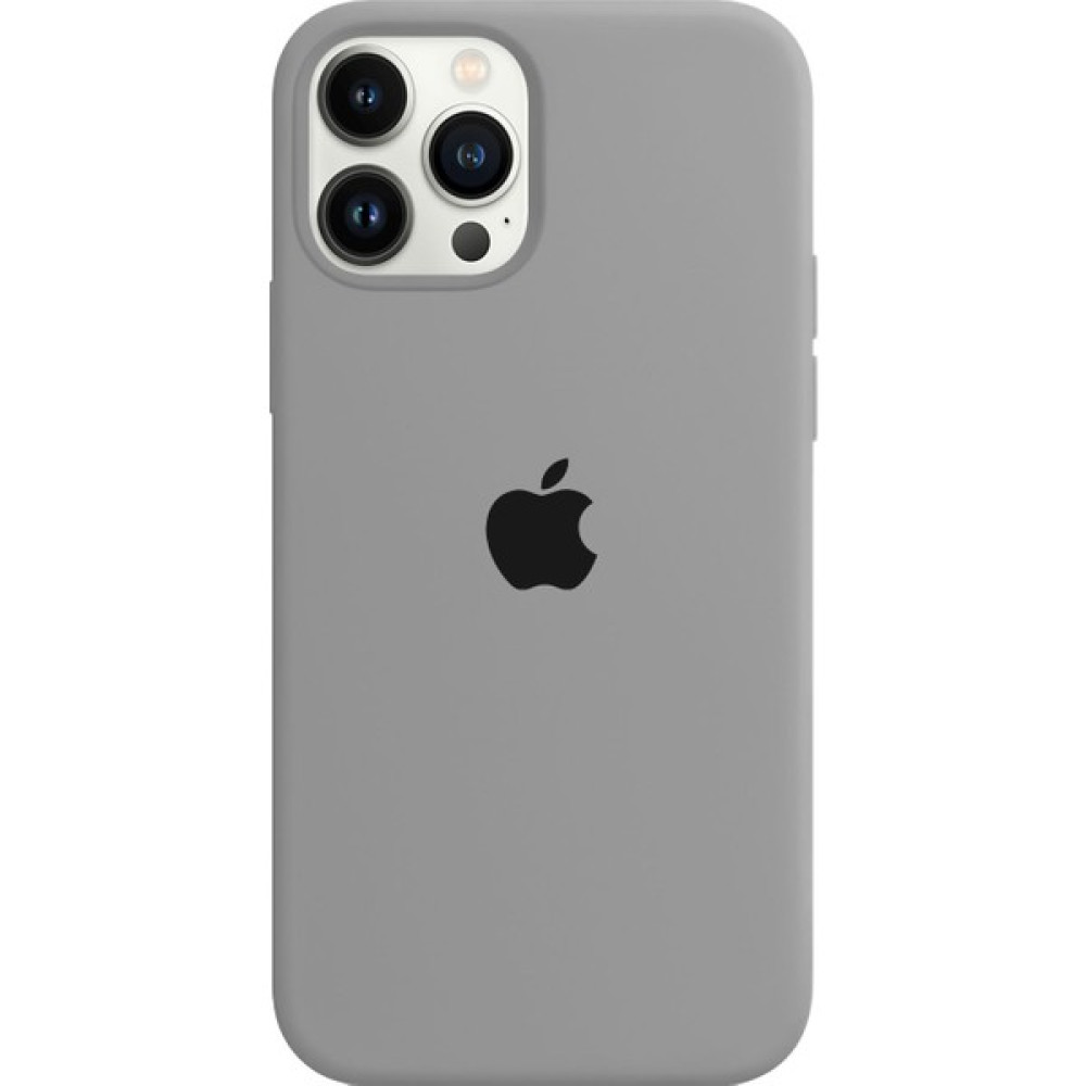 NFZ Apple iPhone 13 Pro Max Silikon Kılıf Logolu Lansman Kılıf-Koyugri - Koyu Gri Cep Telefonu Kılıfı Fiyatı