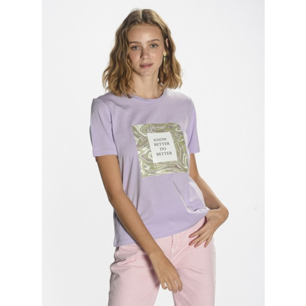 Ngstyle Lila Kadın T-Shirt NGKSS22TS0013 Bayan T-shirt Fiyatı