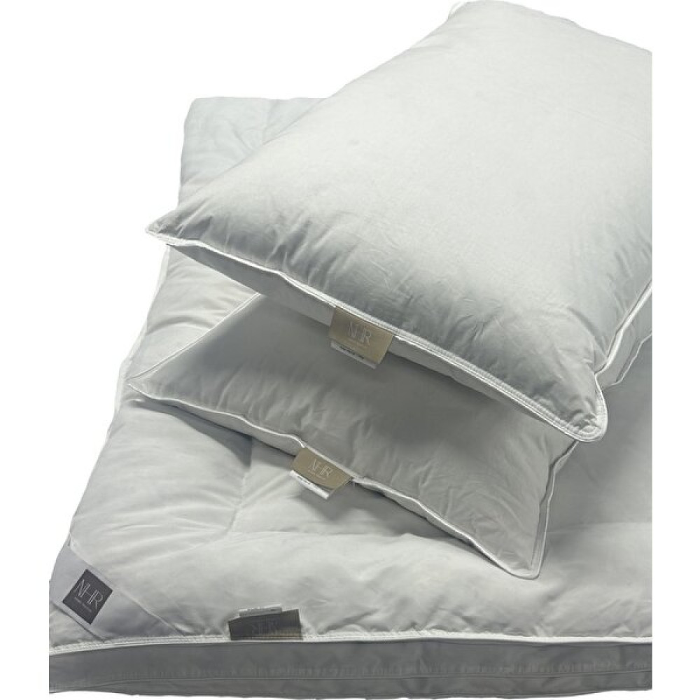 NHR HOME Kaz Tüyü Çift Kişilik Yorgan/Yastık Seti %15 Gıdık - Beyaz - 195 x 215 cm Yorgan Fiyatı