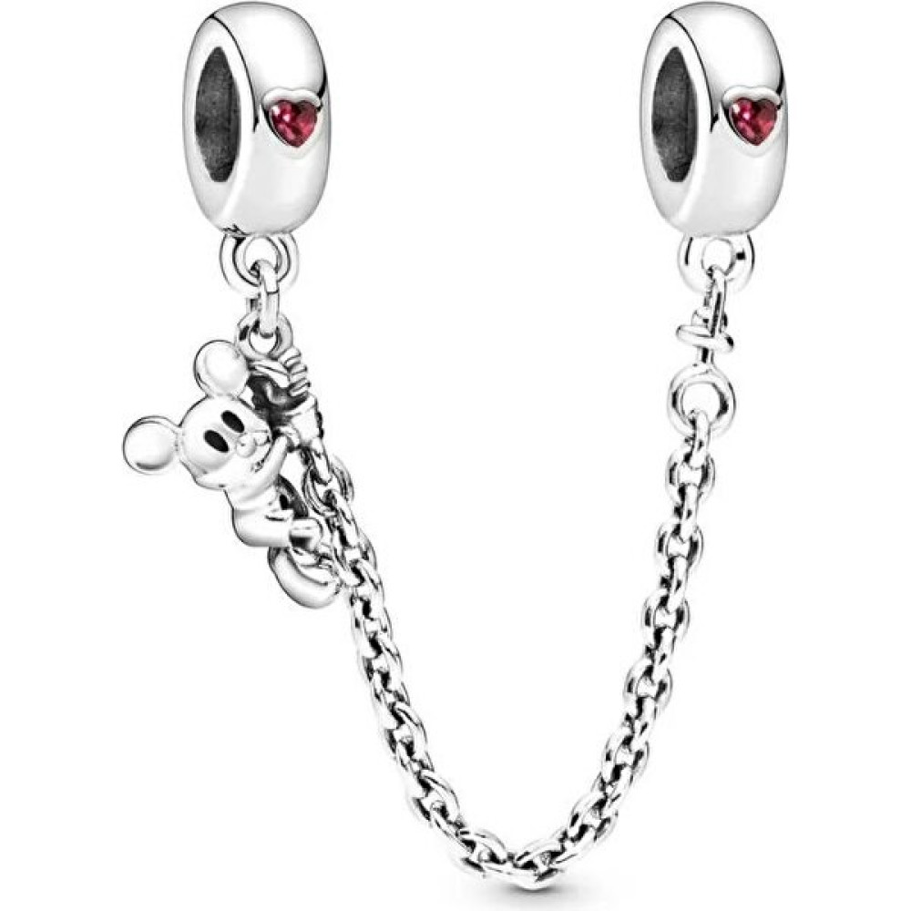 Ni Aksesuar Gümüş S925 Damgalı Disney Tırmanma Mickey Güvenlik Zinciri Charm Saat ve Bileklik Aksesuarı Fiyatı