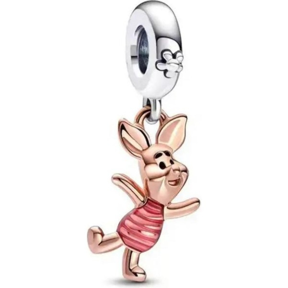Ni Aksesuar Gümüş S925 Damgalı Disney Winnie The Pooh Piglet Sallantılı Charm Saat ve Bileklik Aksesuarı Fiyatı