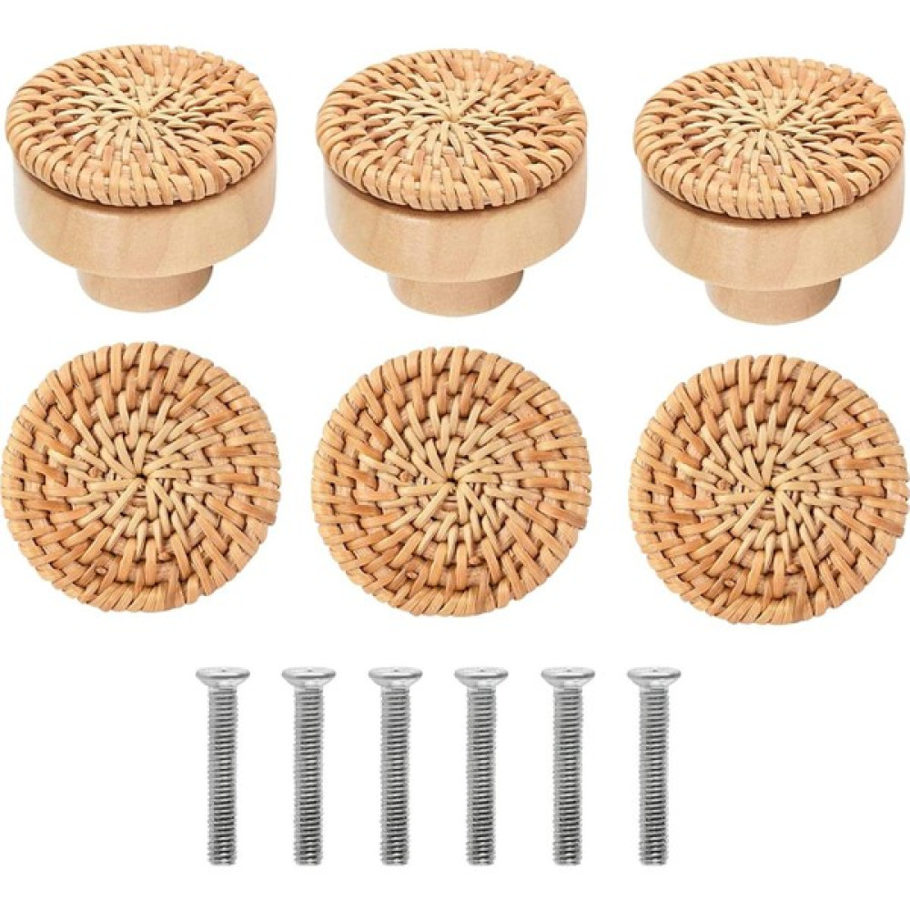 Niazi Rattan Çekme Knobs Mobilya Dresser Dolap Için Tek Delik Çekme Çekiyor (Yurt Dışından) Dresuar / Makyaj Masası Fiyatı