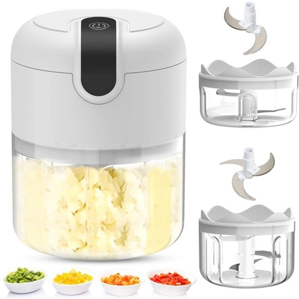 Nice Day Mini Gıda Doğrayıcı İçin Sarımsak Kıyma Makinesi 250 ml (Yurt Dışından) - Beyaz Blenderler Fiyatı