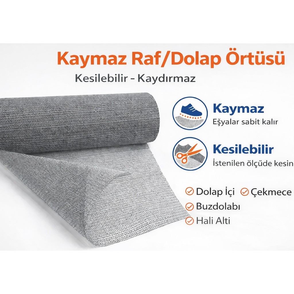 Nice Home Art Nice Home Halı Kaydırmaz - 60 x 600 cm - Gri Salon Halısı Fiyatı