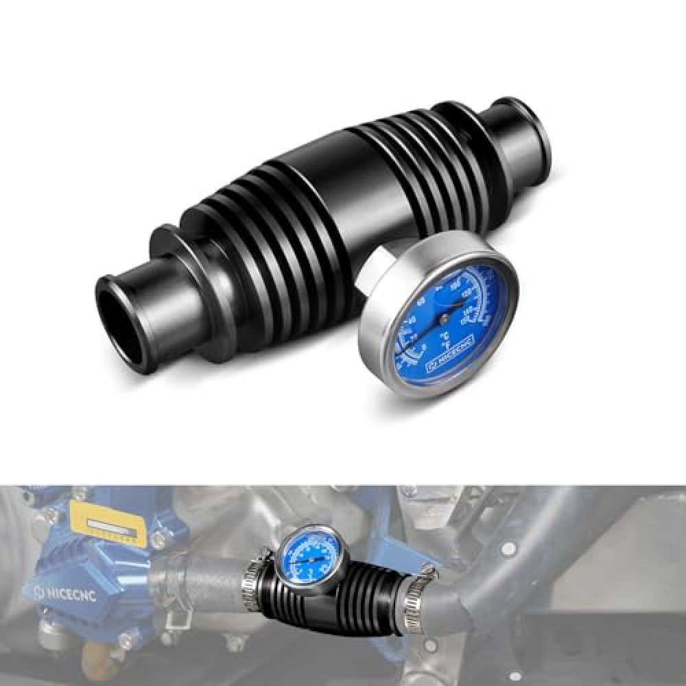 NICECNC Cooling Tool with Thermometer Compatible with Yamaha Raptor Rhino Grizzly 660 700, Blaster 200 YFS200, Compatible with Kawasaki Teryx/Brute Force 750, See Fitments Black