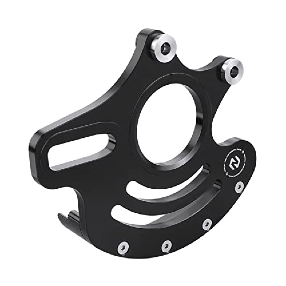 NICECNC Rear Caliper Bracket Disc Brake Guard 11mm Aluminum Compatible with Yamaha YFZ450R 2009 2010 2011 2012 2013-2023, YFZ450RSE 2017 2018 2019 2020 2021 2022 2023, See Fitments Black
