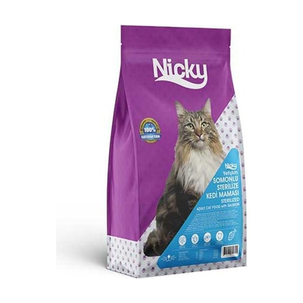 Nicky Adult Sterilised Tahıllı Somonlu Kısırlaştırılmış Yetişkin Kedi Maması 15 kg Evcil Hayvan Ürünleri Fiyatı