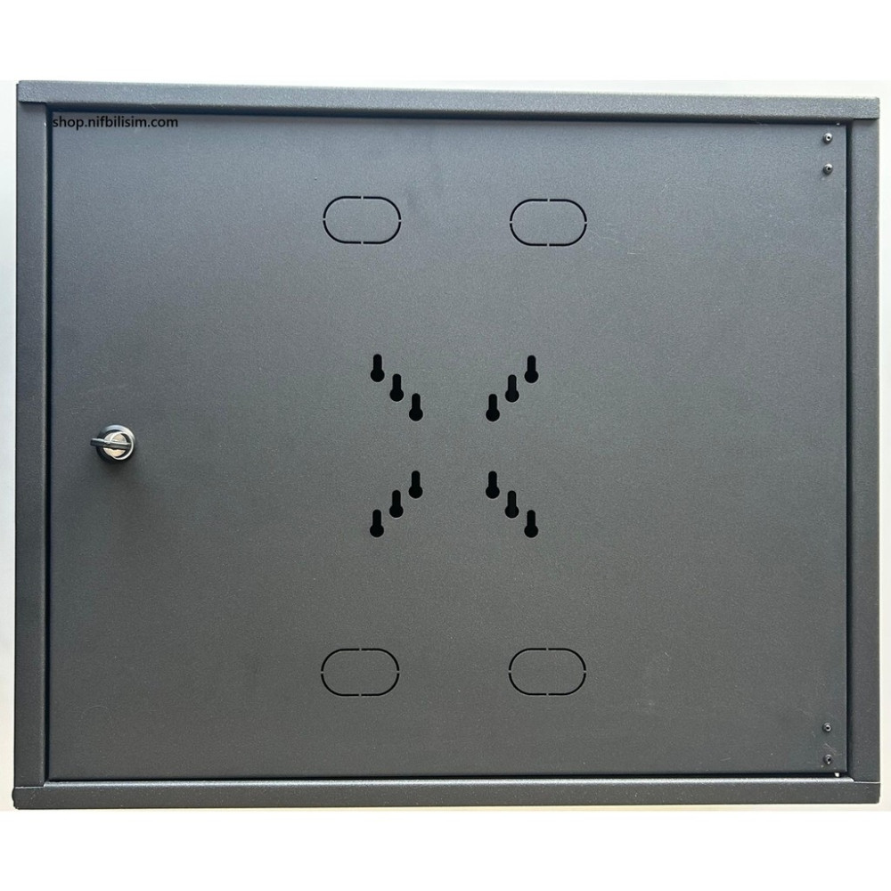 Nif Bilişim Iki Yönlü Kilitli Metal Pano Hareketli Raf Kayıt Cihazı Panosu dvr Box 55CMX45CMX15CM Siyah Kabinet Fiyatı