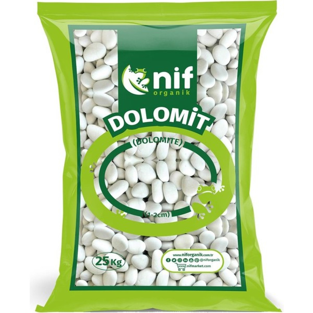 Nif Organik Dolomit Taşı Doğal Beyaz Taş 25 kg 4-6 cm Bitki Fiyatı