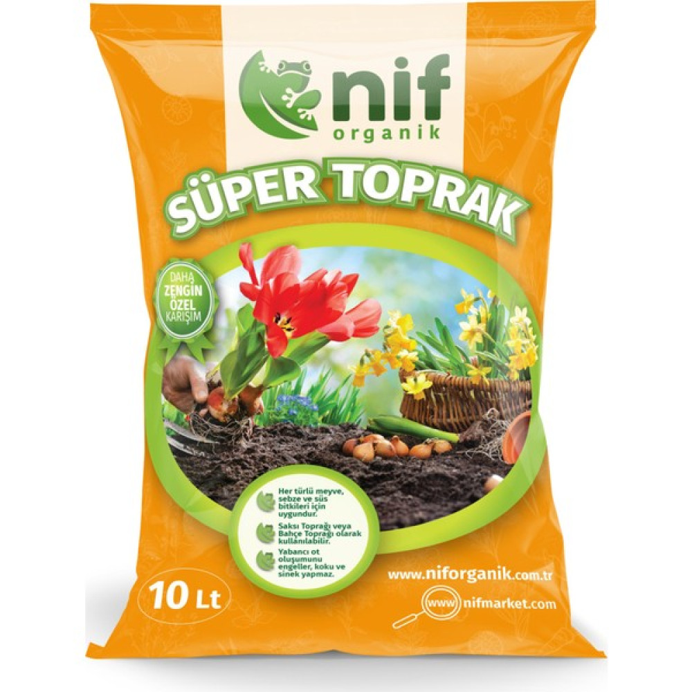 Nif Organik Süper Toprak 10 lt Bitki Fiyatı