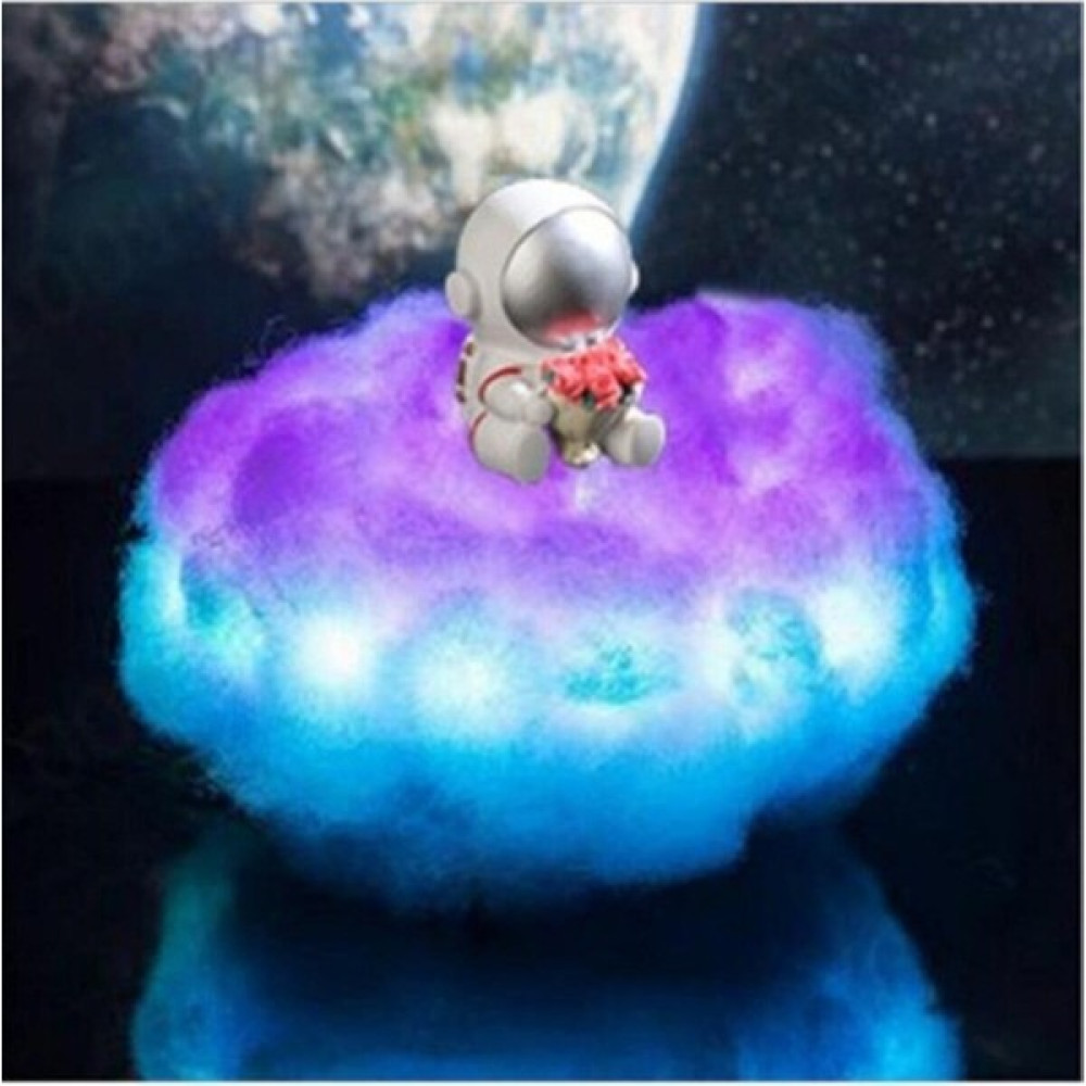 Night Rosee Hepbi Moda 3D Astronot Lamba Gökkuşağı Işıklı Gece Lambası Dekoratif Astronot Lamba Kumandalı Büyüle (Yurt Dışından) - Gökyüzü Mavisi Gece Lambası Fiyatı
