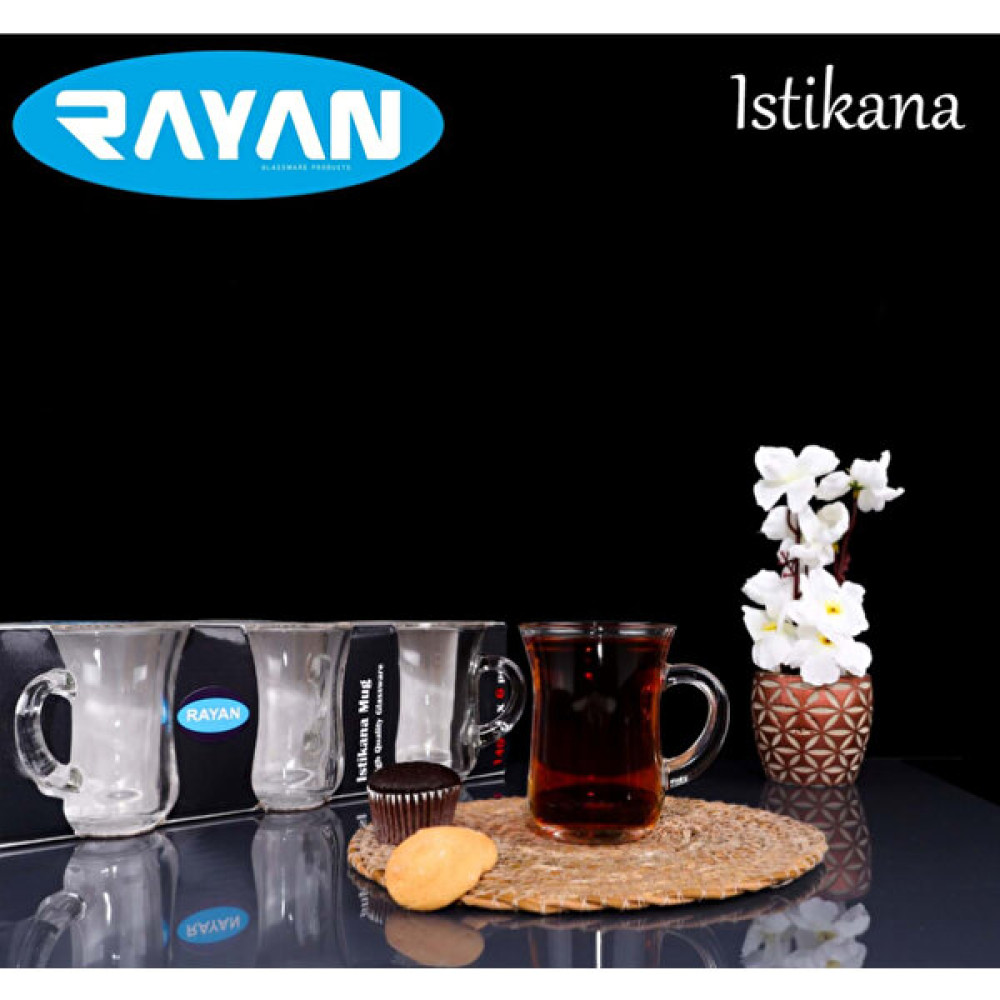 Night Shop Rayan Istikana Mug 6 Lı Kulplu Çay Bardağı - Şeffaf Fincan / Bardak / Kahve Takımı Fiyatı
