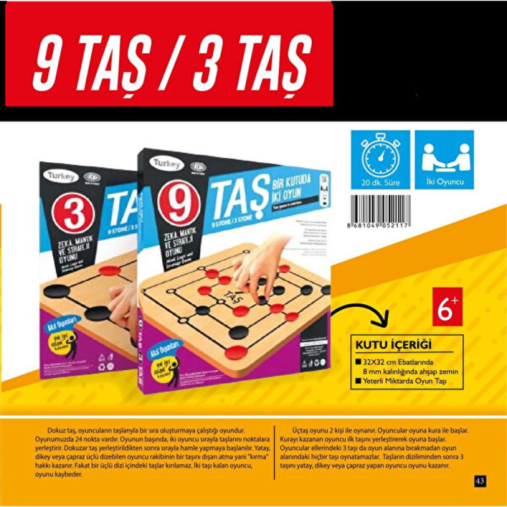 Night Shop Redka 3 Taş 9 Taş Zeka Oyunu Oyun Takımları Fiyatı
