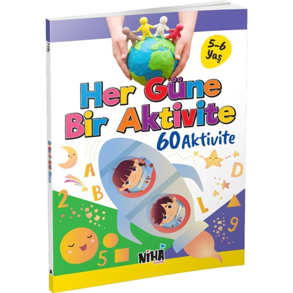Niha Çocuk Her Güne Bir Aktivite-60 Aktivite 5-6 Yaş Okul Öncesi Eğitici & Öğretici Kitaplar Fiyatı