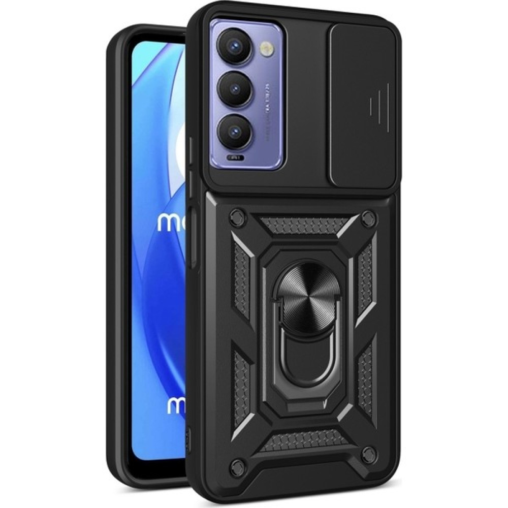 Nihcase Tecno Camon 18 Kılıf Kamera Korumalı Sürgülü Yüzüklü Armor Military Tank Koruyucu Kapak - Siyah Cep Telefonu Kılıfı Fiyatı