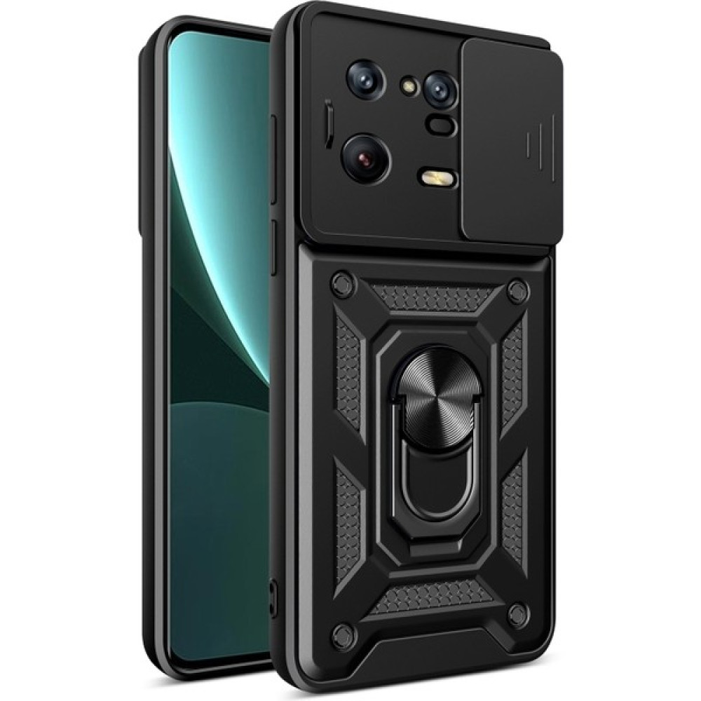 Nihcase Xiaomi Mi 13 Pro Kılıf Kamera Korumalı Sürgülü Yüzüklü Armor Military Tank Koruyucu Kapak - Siyah Cep Telefonu Kılıfı Fiyatı