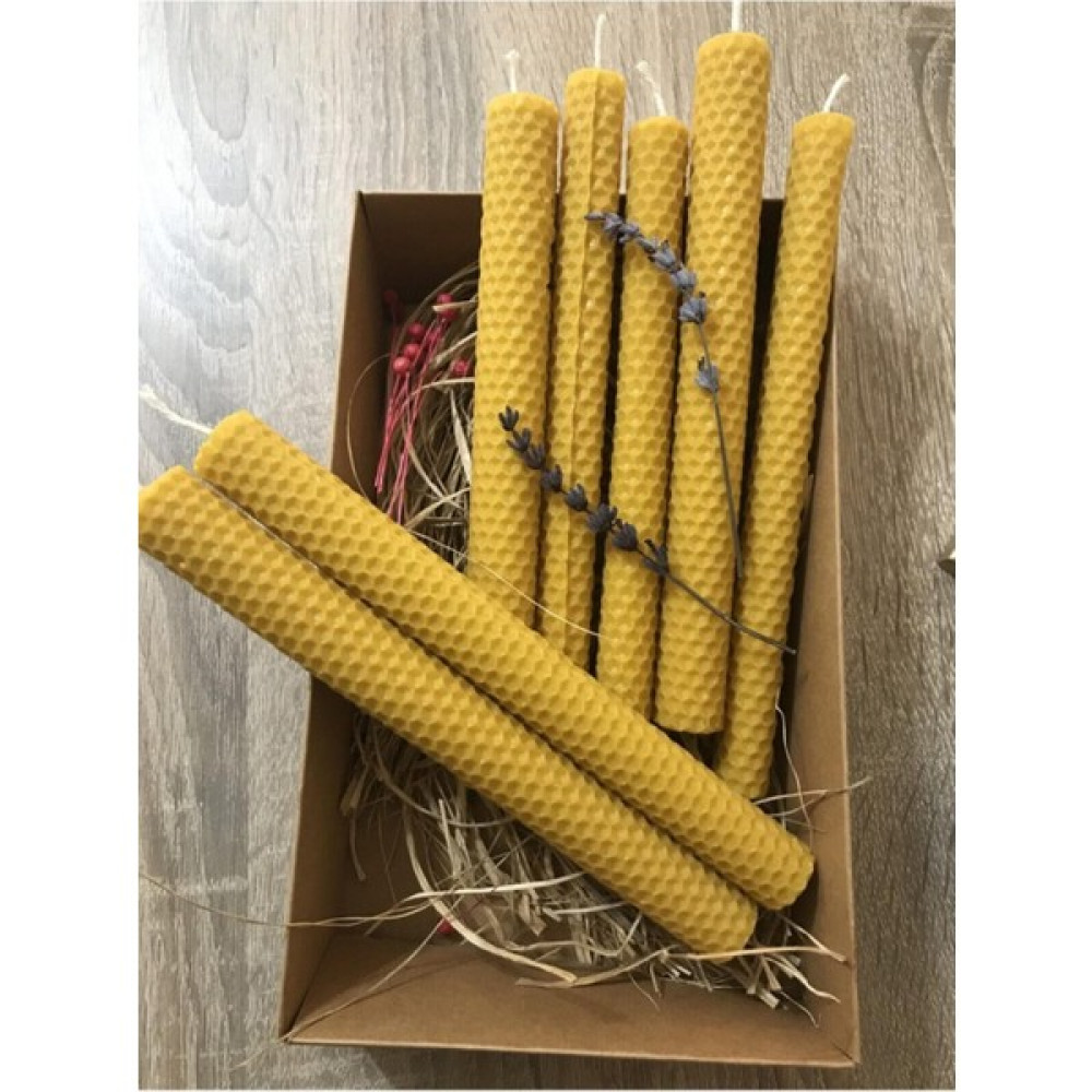 Nihi Farm Balmumu Mum %100 Doğal El Yapımı Şamdan Mumu 3 Adet 21 x 1,5 cm - Renkli Dekoratif Mum Fiyatı