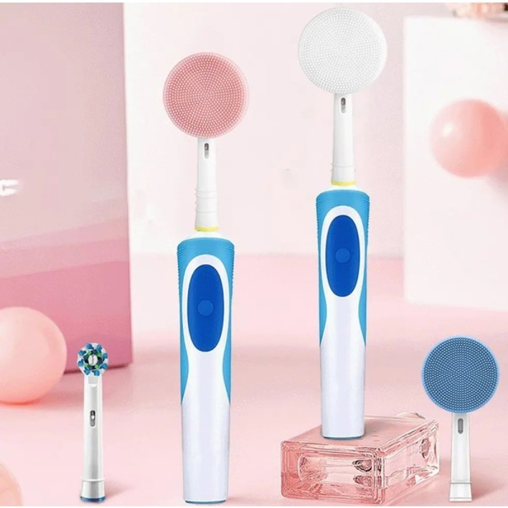 Nikadu Oral-B Uyumlu Şarjlı ve Pilli Diş Fırçası Uyumlu Yüz Makyaj Temizleme ve Masaj Aleti - 07-Pembe Şarjlı Diş Fırçası ve Aksesuarları Fiyatı