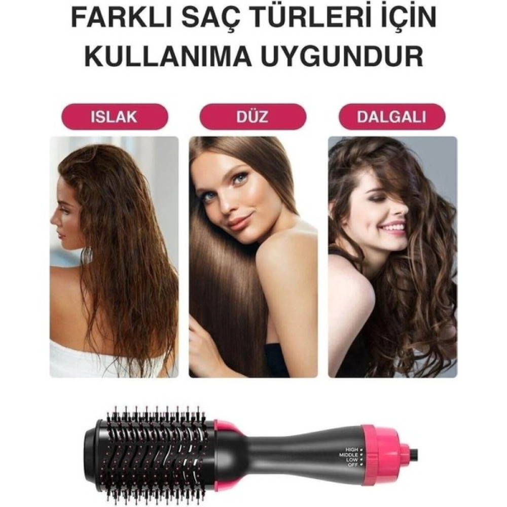 Nikadu Profesyonel Saç Kurutma Makinesi Taraklı Saç Düzleştirici Fön Makinesi Saç Şekillendirici - Siyah Saç Şekillendiriciler Fiyatı