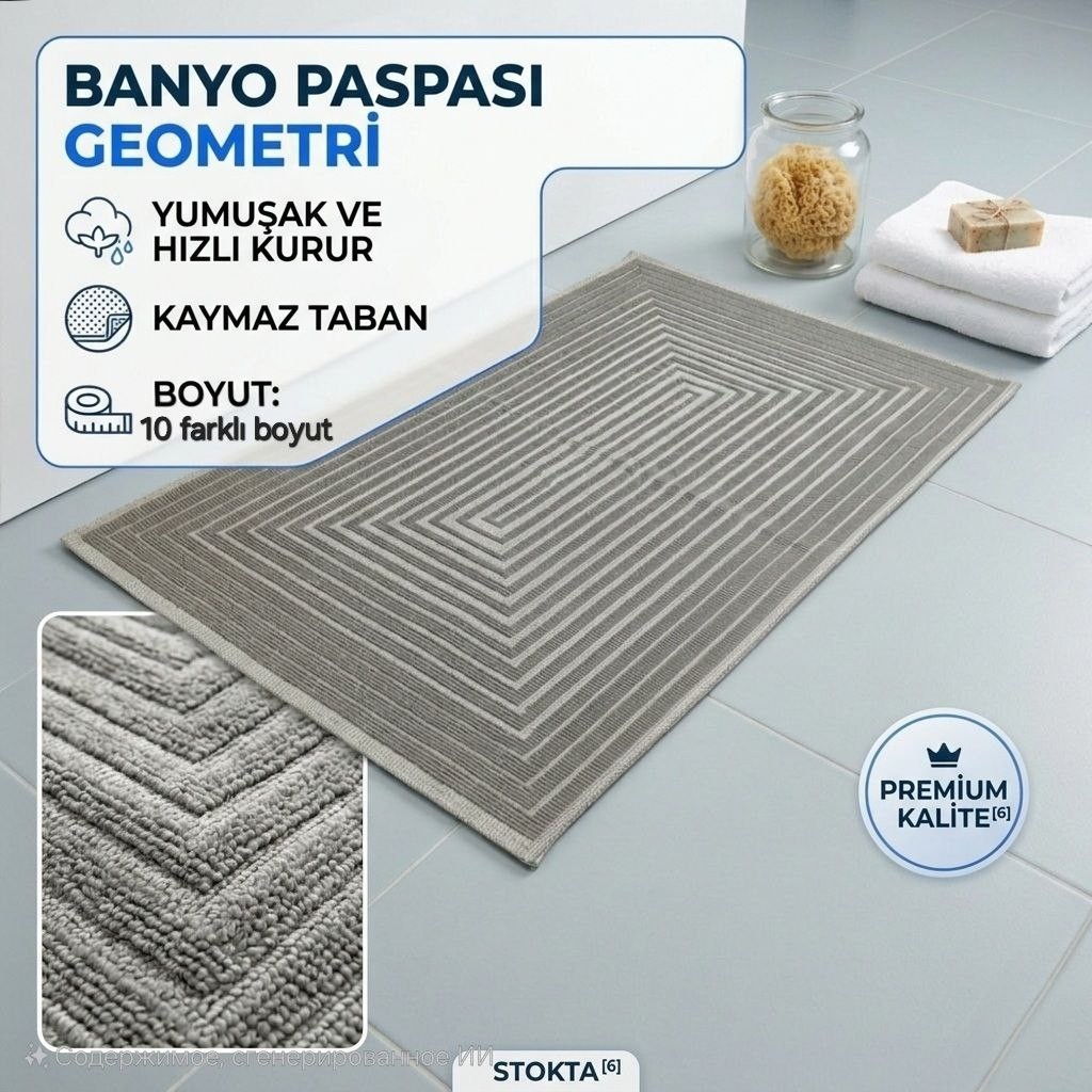 Nikar Home Pamuklu Kaymaz Taban Dikdörtgen Banyo Paspası – Yüksek Emici Pamuk Dokuma Halısı Banyo Mutfak Salon - Bej - 100 x 200 cm Araca Özel Paspaslar Fiyatı