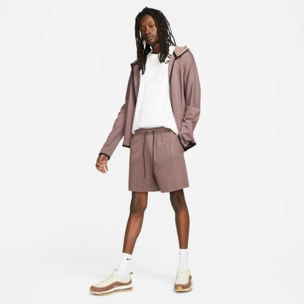 Nike Sportswear Tech Fleece Erkek Kahverengi Günlük Giyim Pamuklu Şort DX0828 Erkek Şort Fiyatı