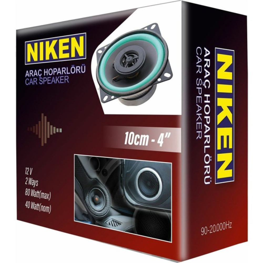Niken 4'' - 10cm Oto Araç Hoparlörü 12V 80Watt (1 Adet) Oto Hoparlörleri & SubWoofer Fiyatı