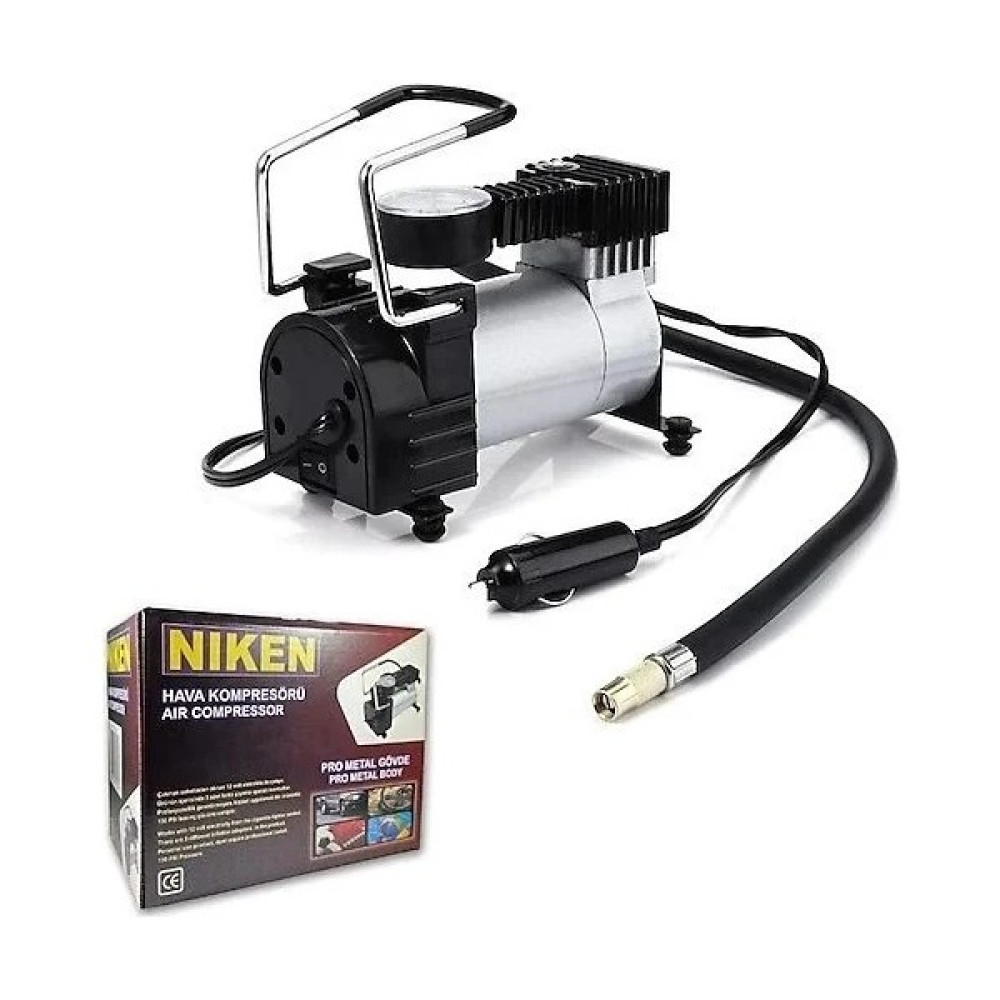 Niken Araç Oto Hava Kompresörü Metal Gövde 12V 150 PSI Lastikler Fiyatı