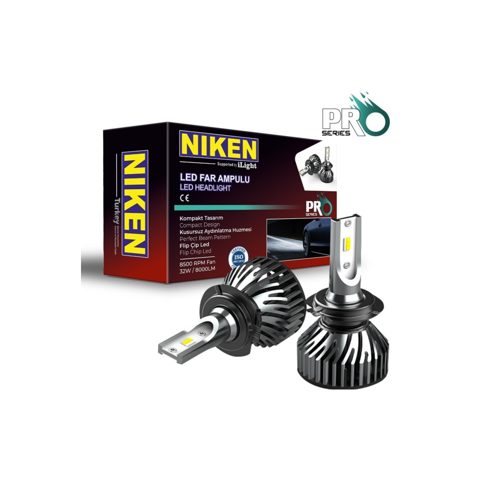 Niken H7 Led Xenon Far Aydınlatma Seti Şimşek Etkili Pro 8000lm Oto Aydınlatma Fiyatı