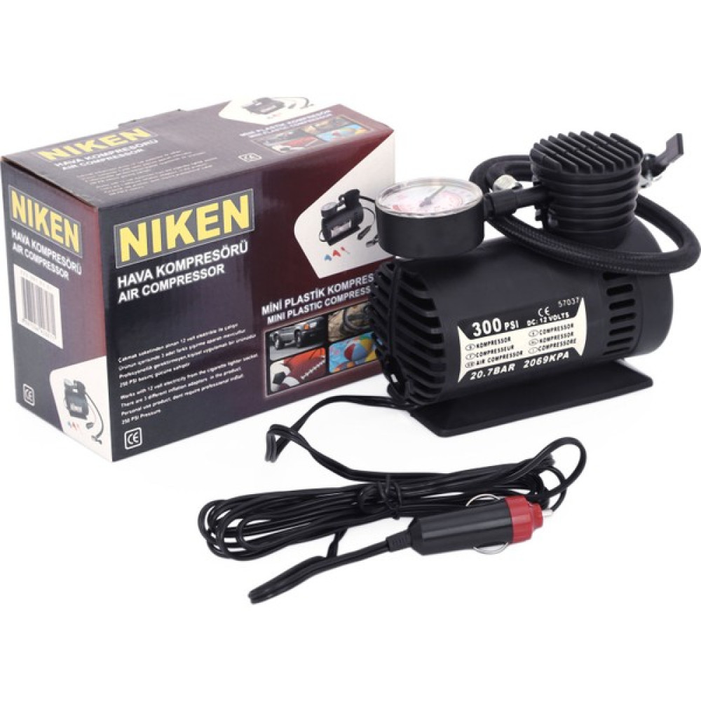 Niken Mini Oto Araç Hava Kompresörü 12V 300 PSI Hava Kompresörü Fiyatı